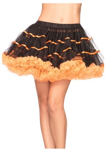 Orange and Black Tulle Scarecrow Petticoat