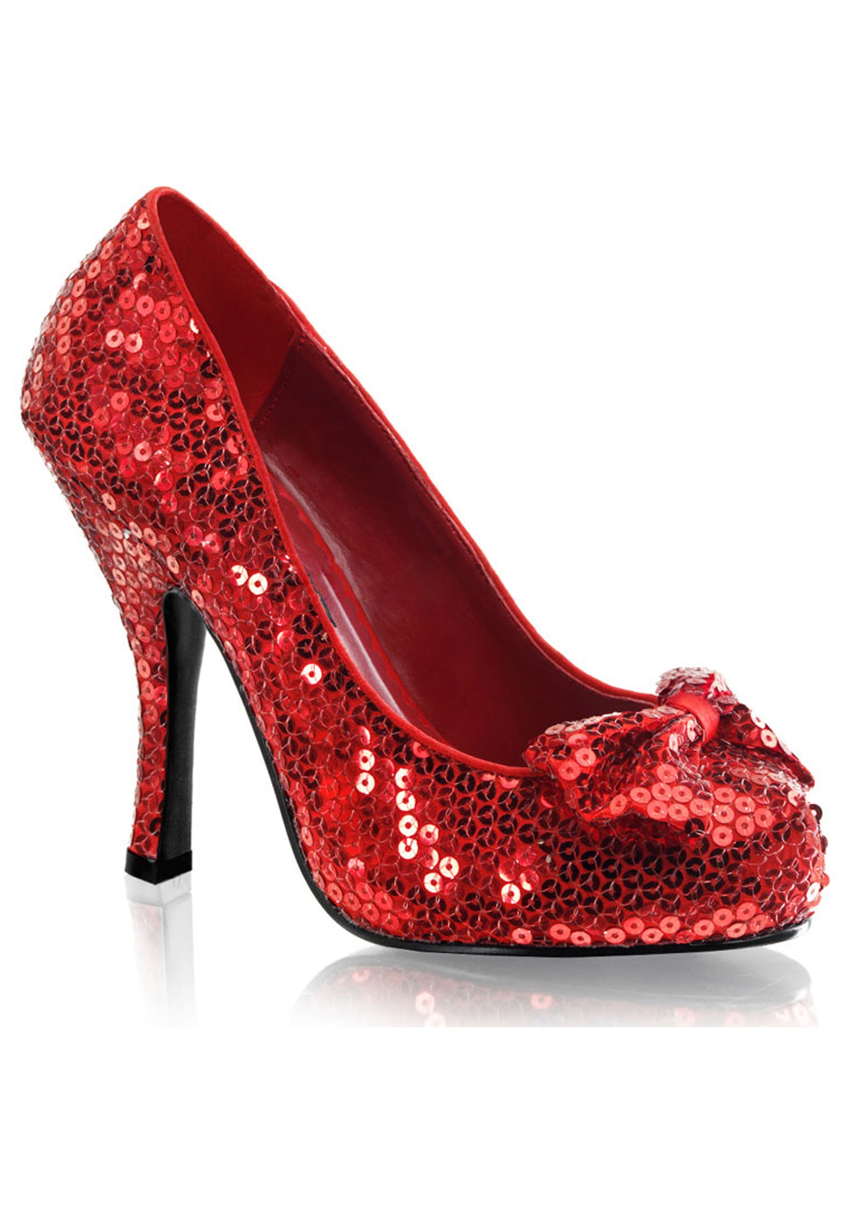 red sequin shoe