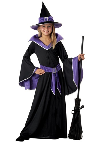 Girls Wicked Purple Witch Costume