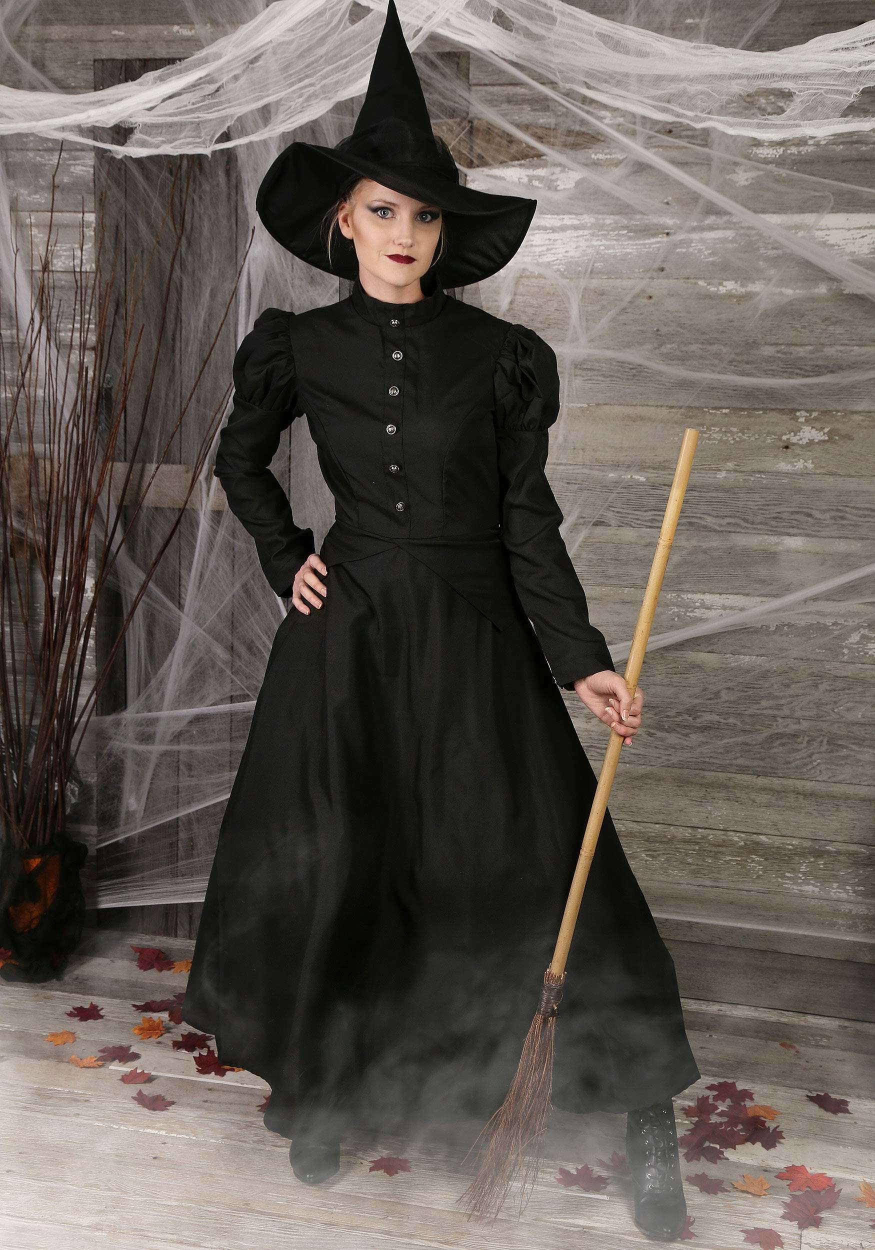 Black Witch Plus size Halloween Costume (00434)